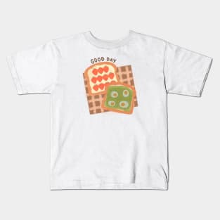 Strawberry Cream Cheese-Avocado Egg Toast Kids T-Shirt